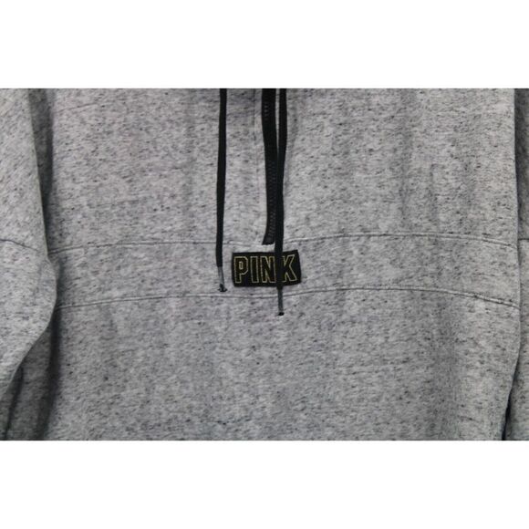 VICTORIA'S SECRET PINK GRAY 1/4 ZIP MOCKNECK SWEATSHIRT SIZE M - Picture 3 of 9